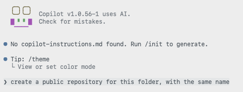 Creating a new public GitHub repository